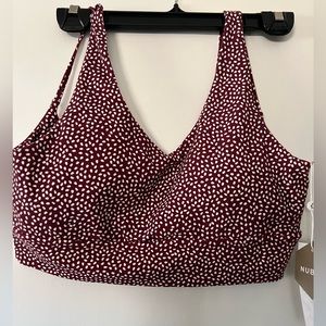 BuffBunny monarch bra NWT, dark vineyard bossy print